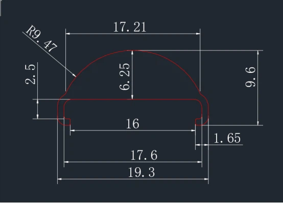 60 Degree Extruded Acrylic Optics Lens